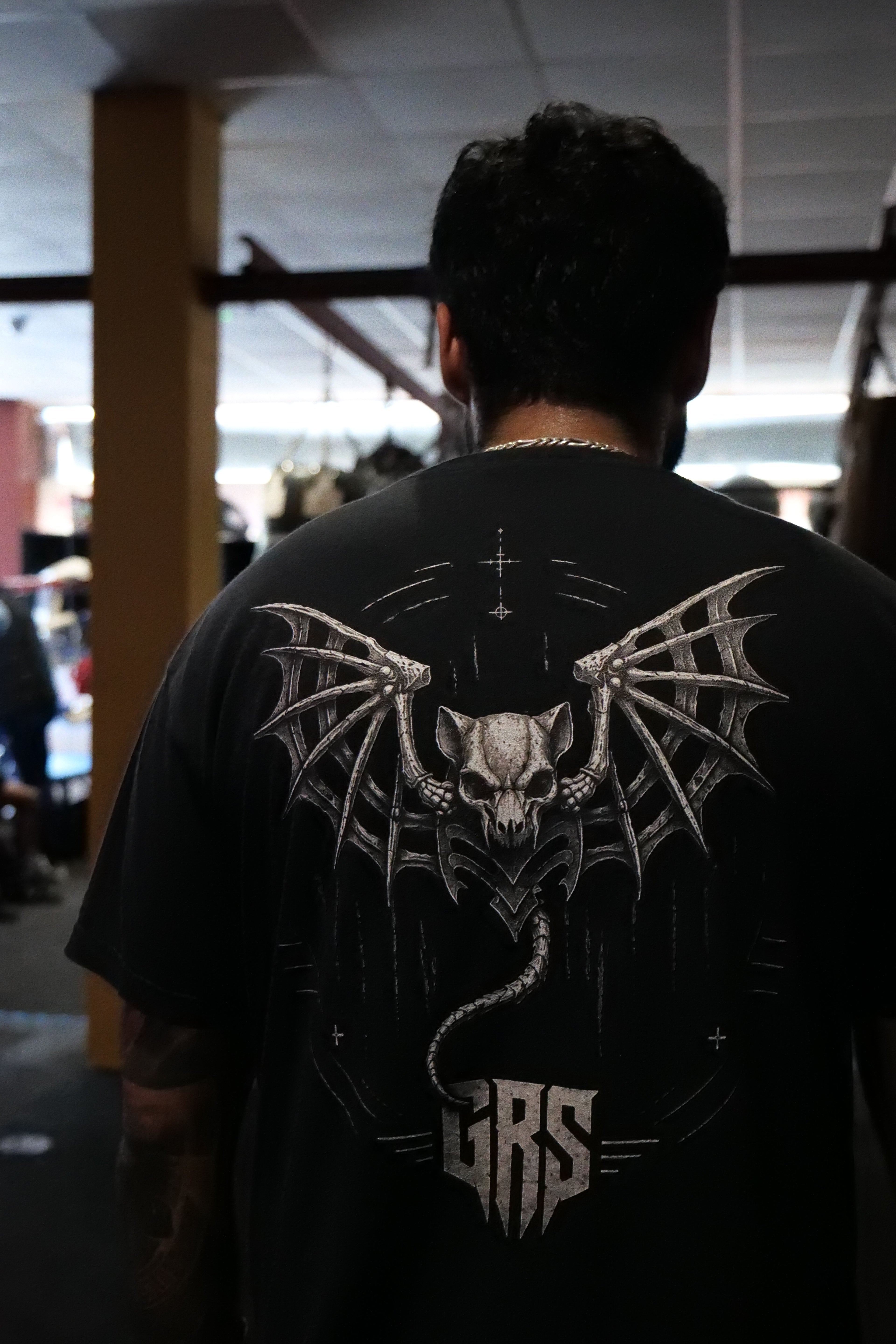 Gym rat back graphic relaxed fit t shirt